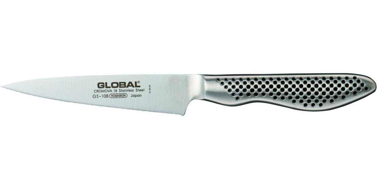 Coltello Global serie GS multiuso seghettato 11,5 cm GS-108/SE