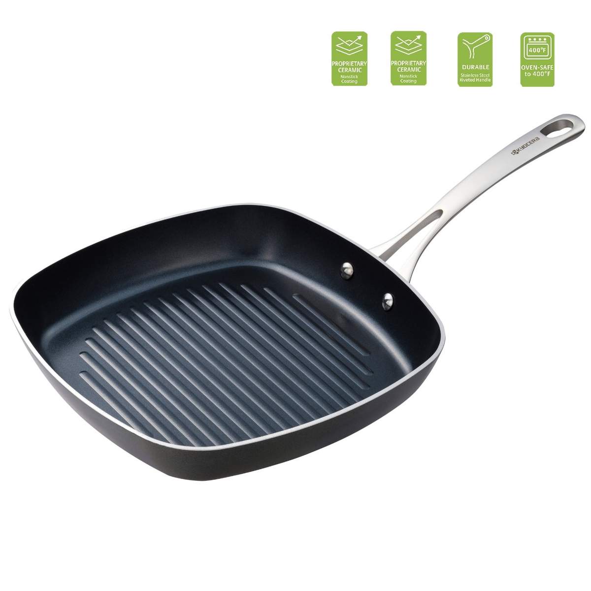 Bistecchiera Kyocera con rivestimento in ceramica 26 cm CGP10