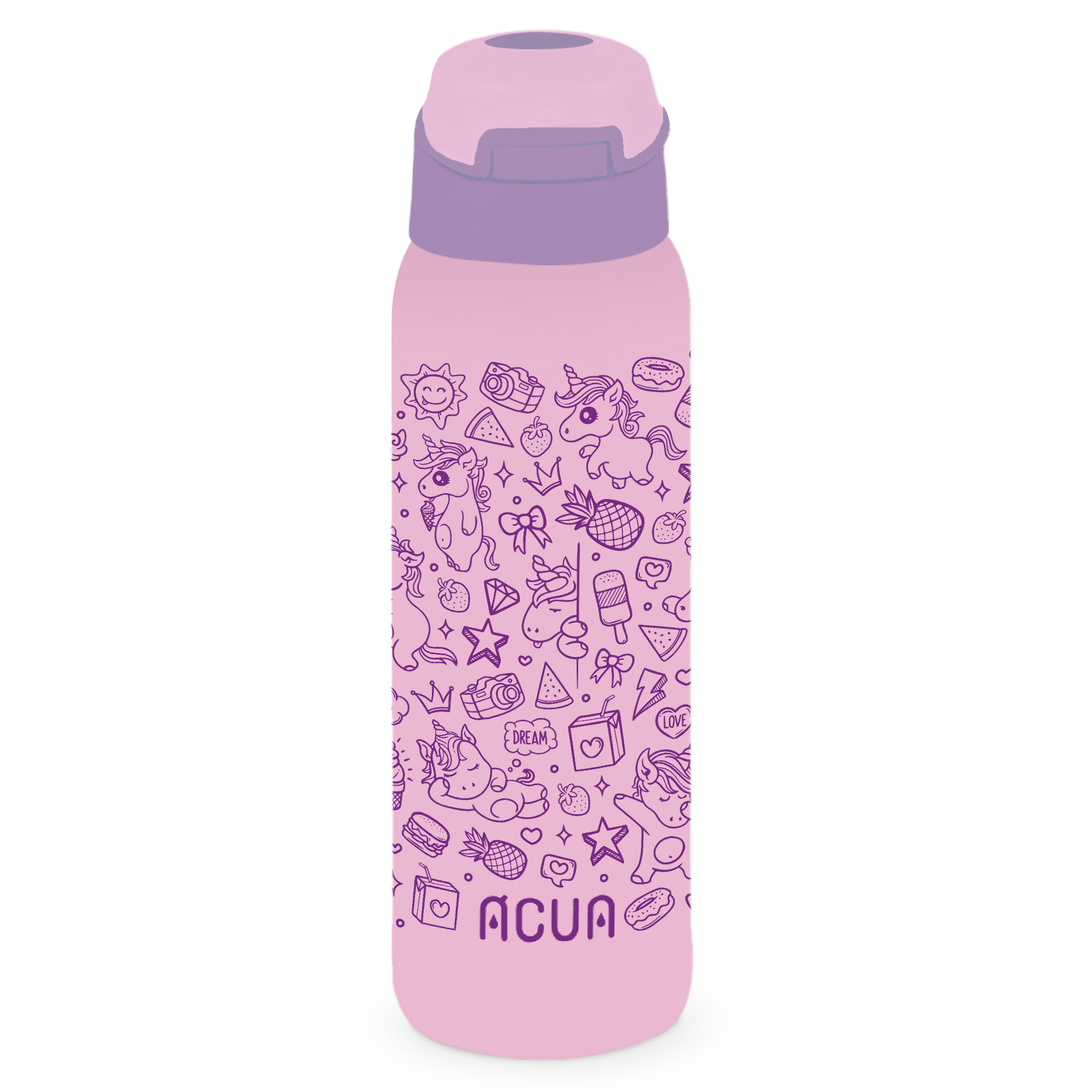 Borraccia Termica con Cannuccia Acua 500 ml – Unicorni